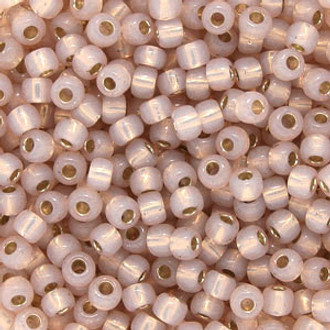 Japanese Lined Light Pink Blue Glass Seed beads 28 Gram Japanese Lined Light Pink Blue Glass Seed beads 28 Gram