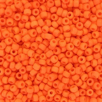 Japanese Matte Opaque Orange Glass Seed beads