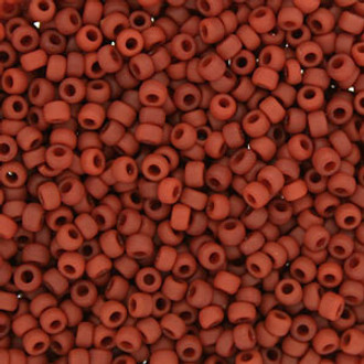 Japanese Opaque Matte Terra Cotta Glass Seed beads 28 Gram