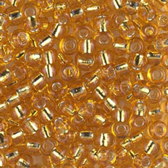 Japanese Silver Lined Gold Glass Seed beads 28 Gram