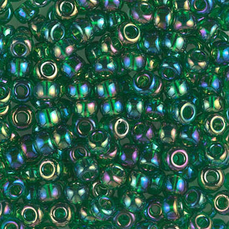 Japanese Transparent Green AB Glass Seed beads 28 Gram