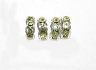 Jonquil Swarovski crystal silver plated rondelle 8mm spacer