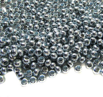 Made in USA Zinc Metal Plated Seed beads 10 Gram Bag