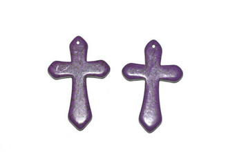 Purple Natural Magnesite cross Pendant 1