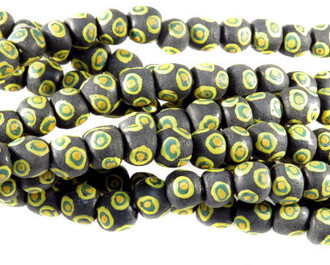 Recycled Ghana African handmade Glass Natural Beads