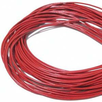 Red Round Leather cord 1.5mm