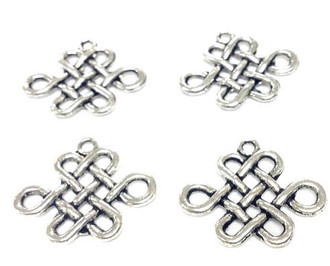 silver plated celtic knot charms