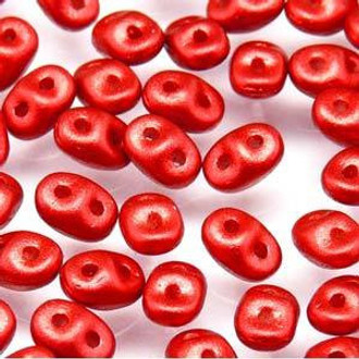 Superduo 2.5x5mm Lava Red Beads 10GM Bag