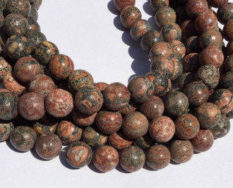 12mm Natural Leopard Skin Jasper round Gemstone beads Stone