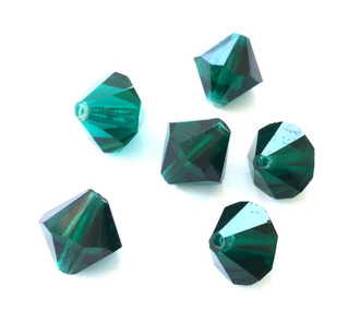 10mm Emerald Preciosa Czech Crystal Bicone Beads 