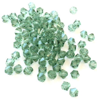 4mm Chrysolite Preciosa Czech Crystal Bicone Beads 