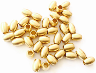 15PCS Authentic natural Oval Brass big hole spacer Beads