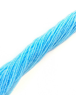 15/0 Full Hanks Czech Transparent Sky Blue Glass Seed Beads