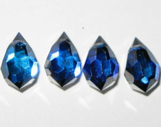 Authentic Swarovski Crystal Bermuda Blue Faceted Drop Beads