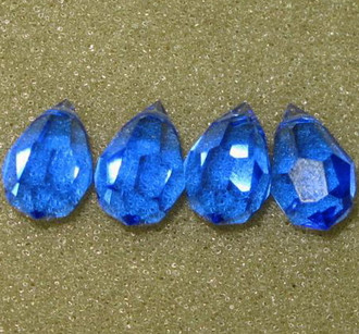 Authentic Swarovski Crystal Sapphire Faceted Drop Beads