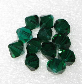 fine European Dark emerald crystal beads