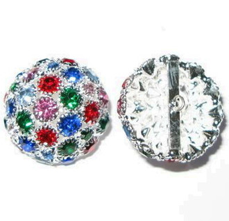 Authentic Swarovski Rhinestone half Ball Silver Crystal