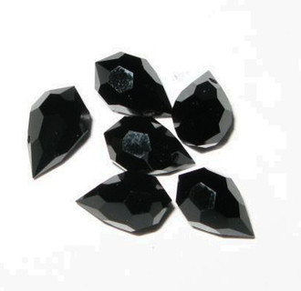 Authentic Jet Swarovski Crystal Drop Beads