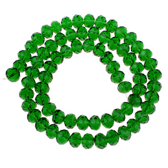 Chinese Crystal Forest Green Round Rondelle 12mm