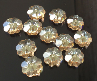 8mm Flower Margarita Topaz Swarovski Crystal Beads 