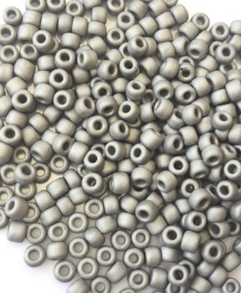 Miyuki Japanese Matte Metallic Grey Glass Seed Beads 28 grams