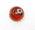 Bohemian glass Czech round Amber bead Bohemian glass Czech round Amber bead