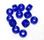 Czech Cobalt Blue large hole Roller disk glass beads 9mm Czech Cobalt Blue large hole Roller disk glass beads 9mm