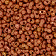 Japanese Peanut Coral Luster Seed beads 3X6mm