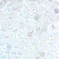 8/0 Triangle Clear Crystal AB  Glass Japanese seed beads-28grams