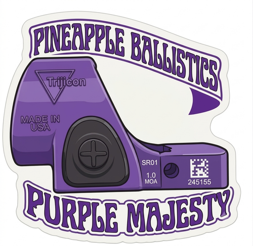 Purple Majesty Trijicon 2.5 MOA SRO - a Pineapple Ballistics exclusive!