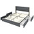 Full/Queen Size Upholstered Bed Frame with 4 Storage Drawers-Full Size