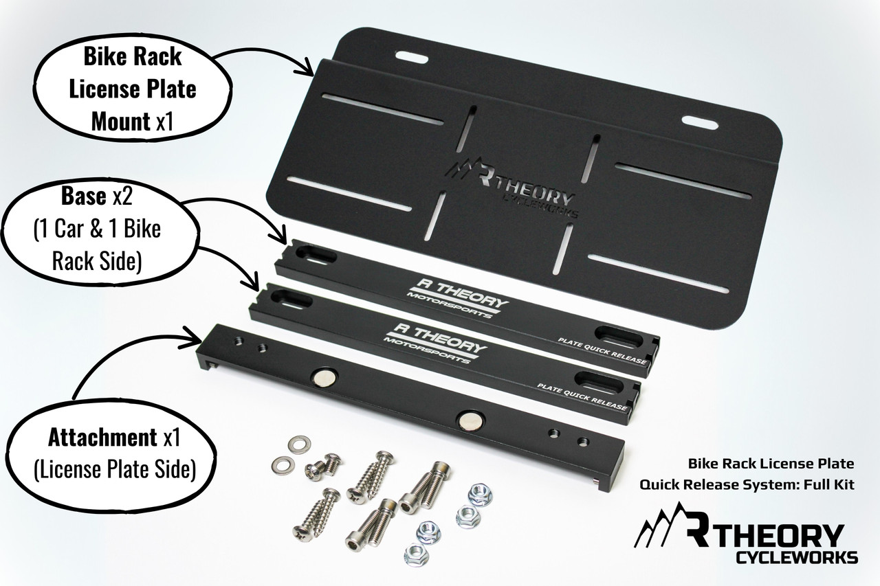 license plate relocation bracket bike rack installation