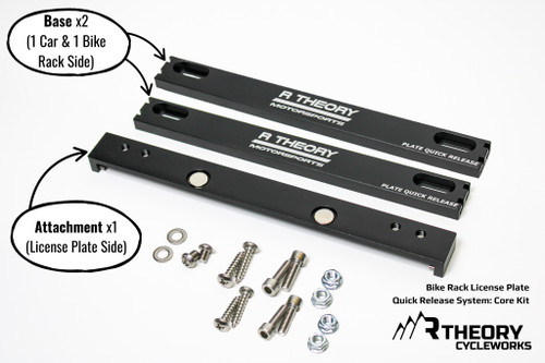 Picture of a Bike Rack License Plate Quick Release System.
