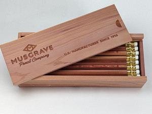 Tennessee Red Cedar Pencil, 24 Pack,  Cedar Box Set, by Musgrave Pencils, Made In The USA!