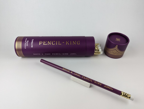 7900 Pencil King Pencil, 12- Pack, with Round Tube Case, by Musgrave Pencils, Made In The USA!