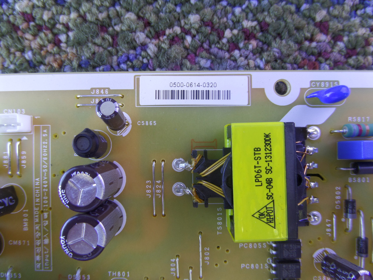 050006140320, E550IA05PWM Vizio Power Supply / LED Board TVPARTSBAY