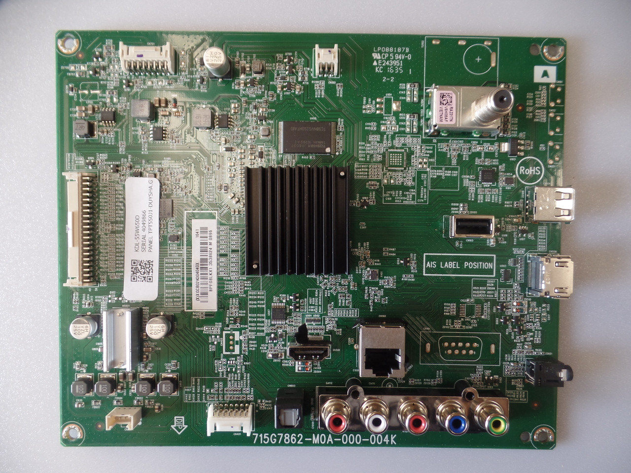 XGCB02K004040X Sony Main Board for KDL-55W650D