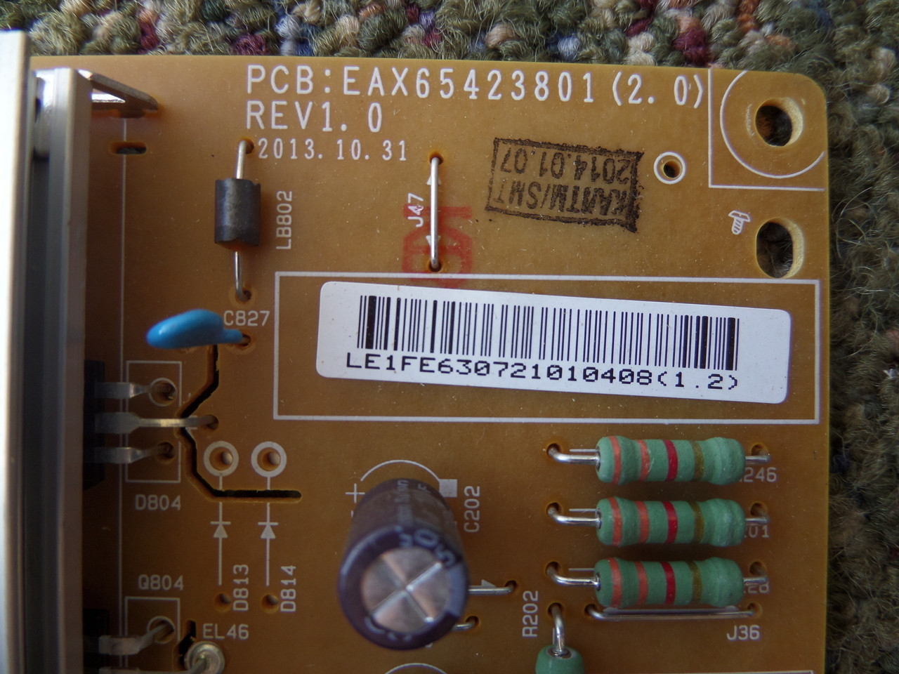 EAY63072101 LG Power Supply / LED Board