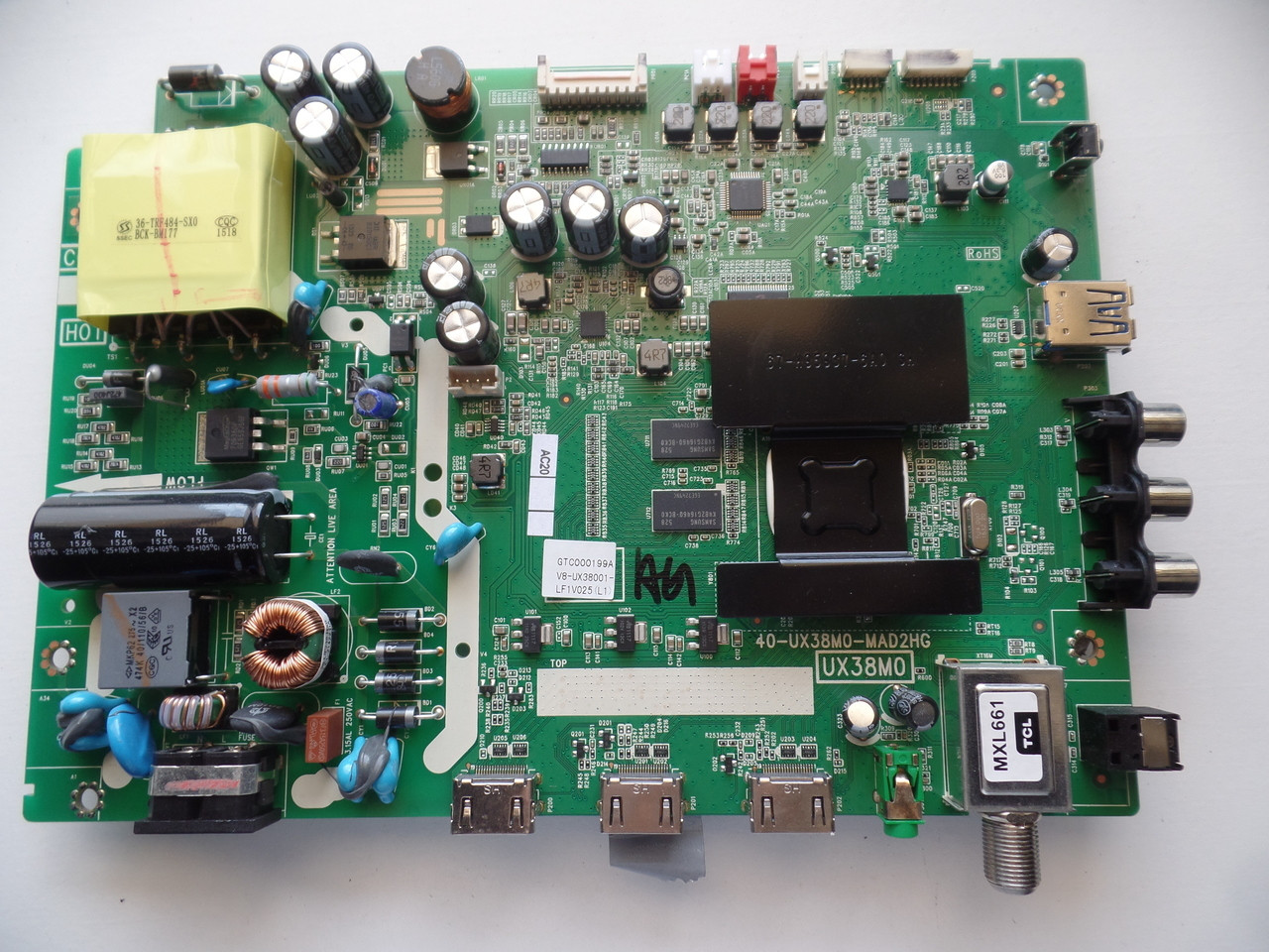 Main Board/Power Supply for TCL 40FS3750 (Service No. 40FS3750TGAA)