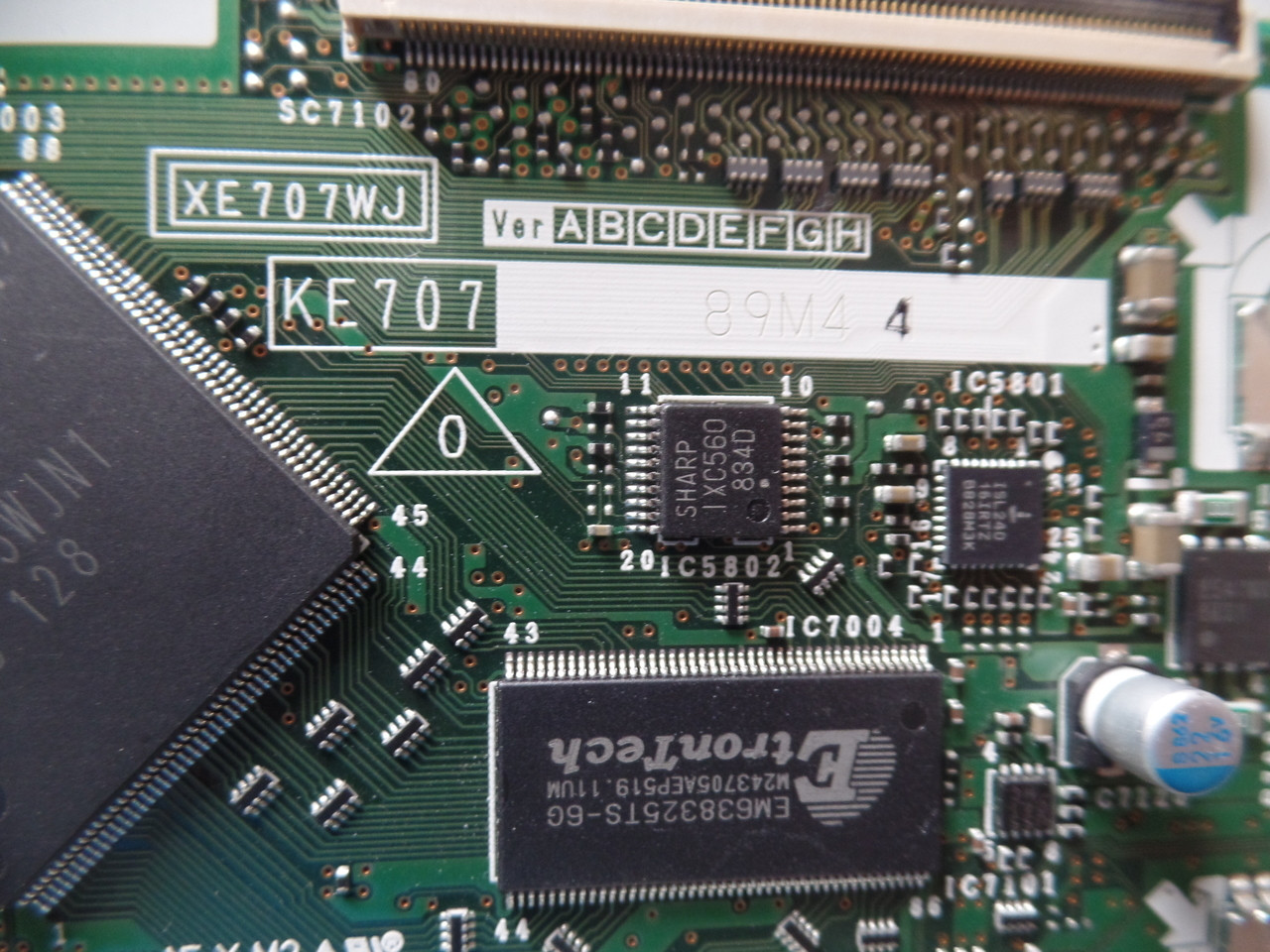 CPWBX4010TPXZ, KE707, XE707WJ Sharp T -Con Board