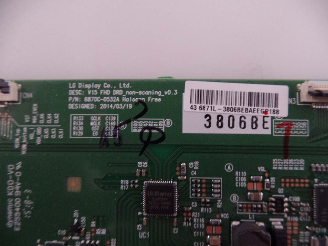 6871L-3806B, 6870C-0532A T-Con for Vizio - Magnavox - Sanyo - JVC