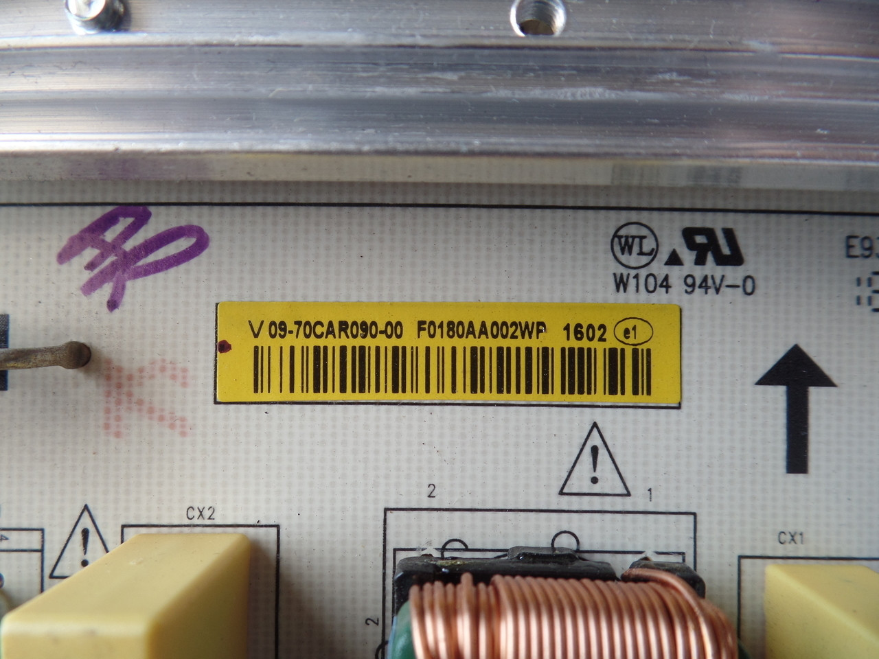 09-70CAR090-00 Vizio Power Supply / LED Board