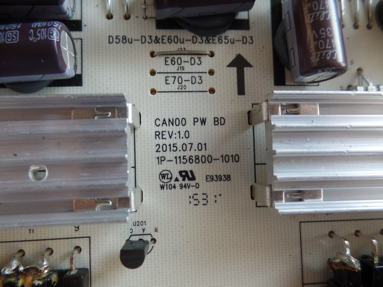 09-58CAN000-00 Vizio Power Supply Unit
