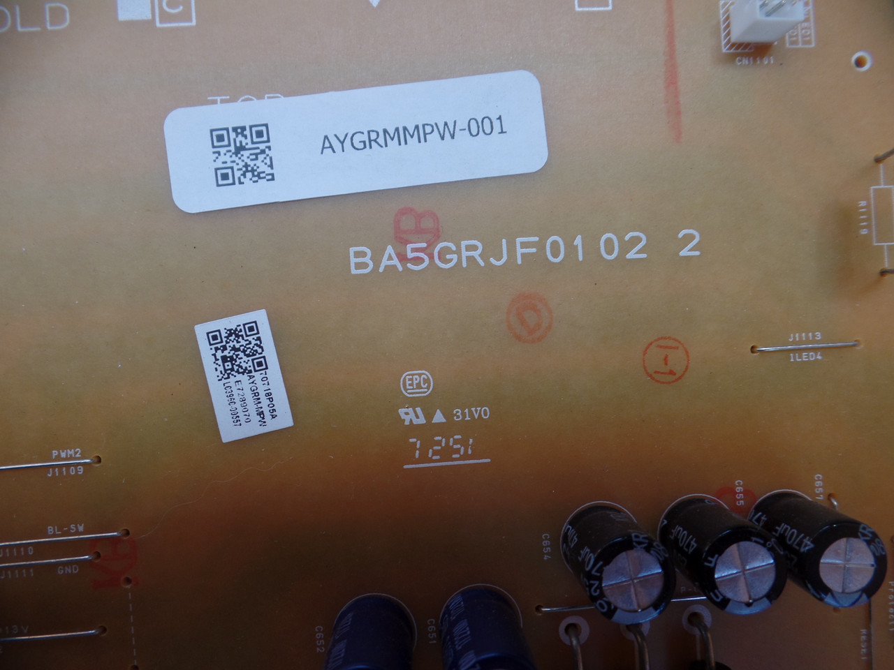 AYGRMMPW-001 Power Supply Board for Sanyo FW55D25F B (DS9 Serial Only)