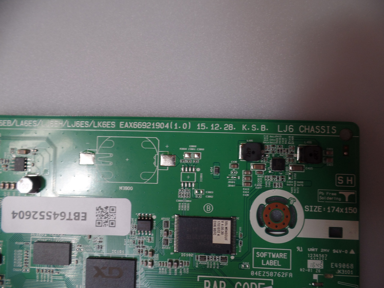 EBT64552604 Main Board for LG 55LW340C