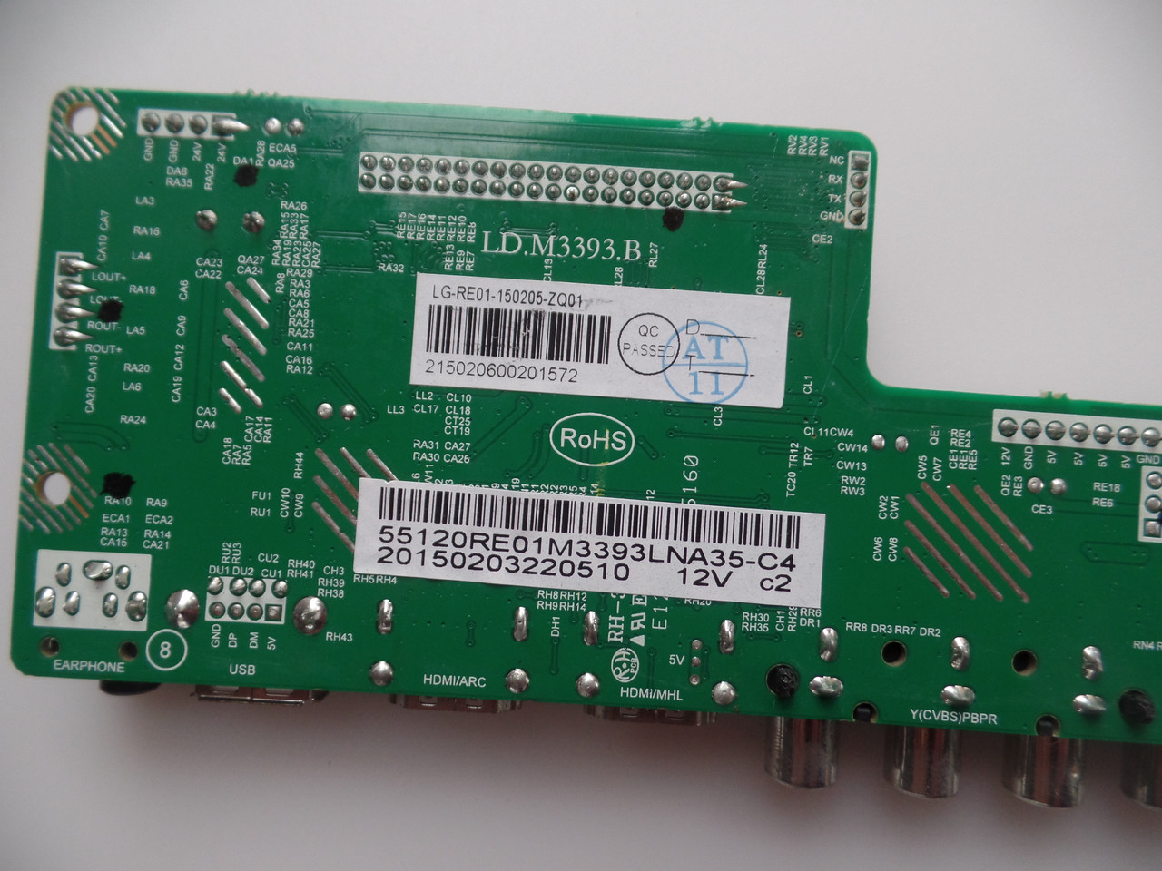 55120RE01M3393LNA35-C4 Main Board for RCA LED55G55R120Q 