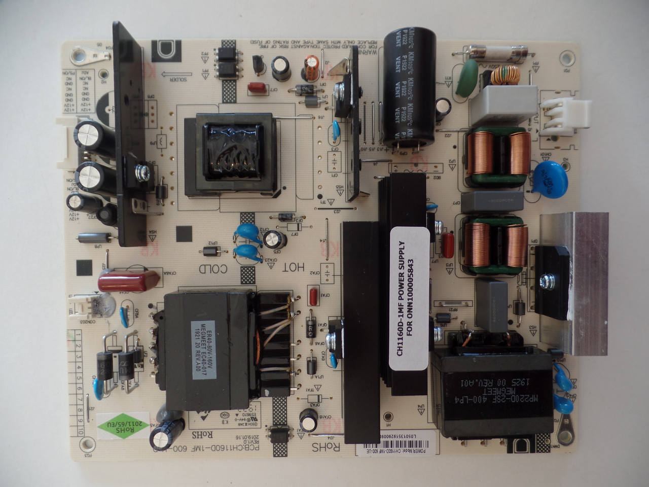 CH1160D-1MF Power Supply for  Onn 100005843-H 