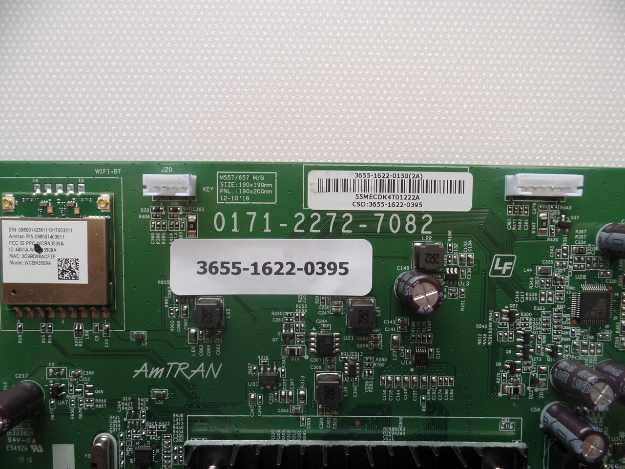 3655-1622-0395 / 3655-1612-0395 Main Board for Vizio M557-G0 LED TV (LAUAQCKV Serial)