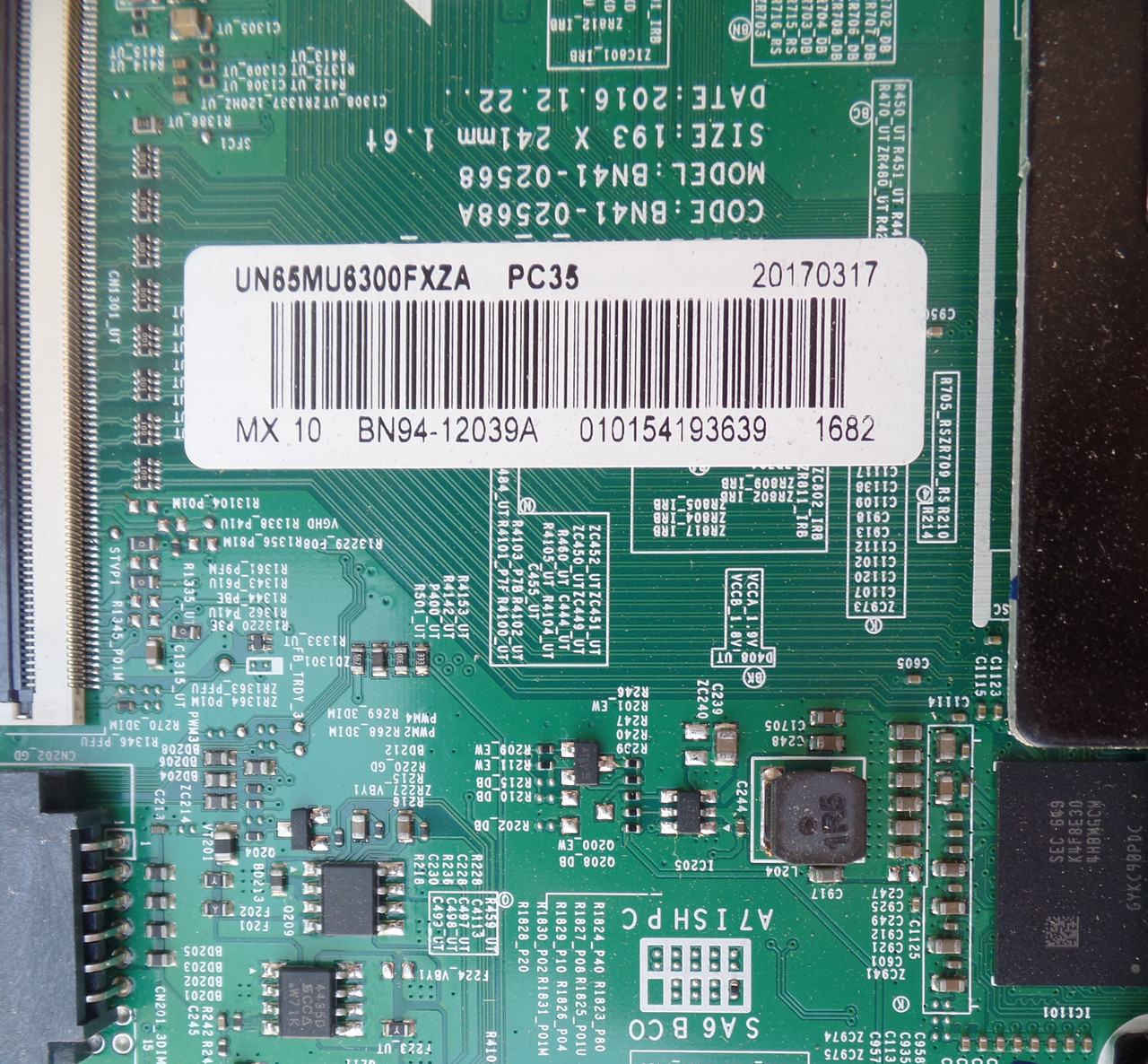 Samsung BN94-12039A Main Board for UN65MU6300FXZA (Version FA01)