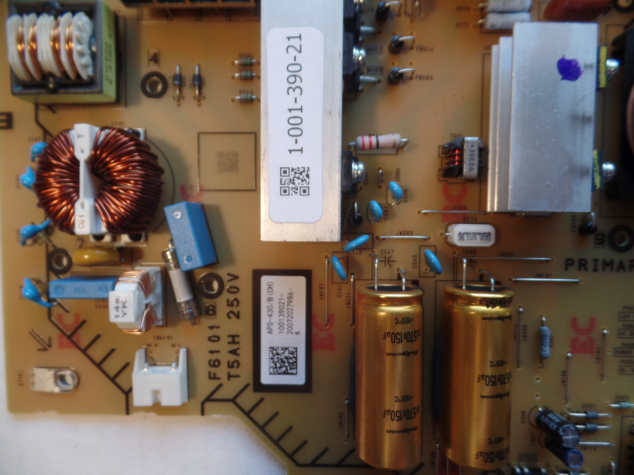 1-001-390-21 GL95 Sony Power Supply/LED Drive Board